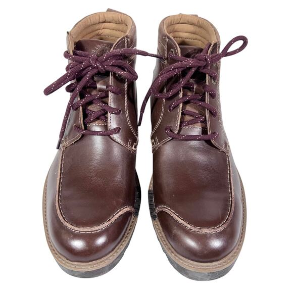Clarks Hinsdale Mid Lace Up Chukka Boot Men 8.5 Brown Leather New - Picture 2 of 16